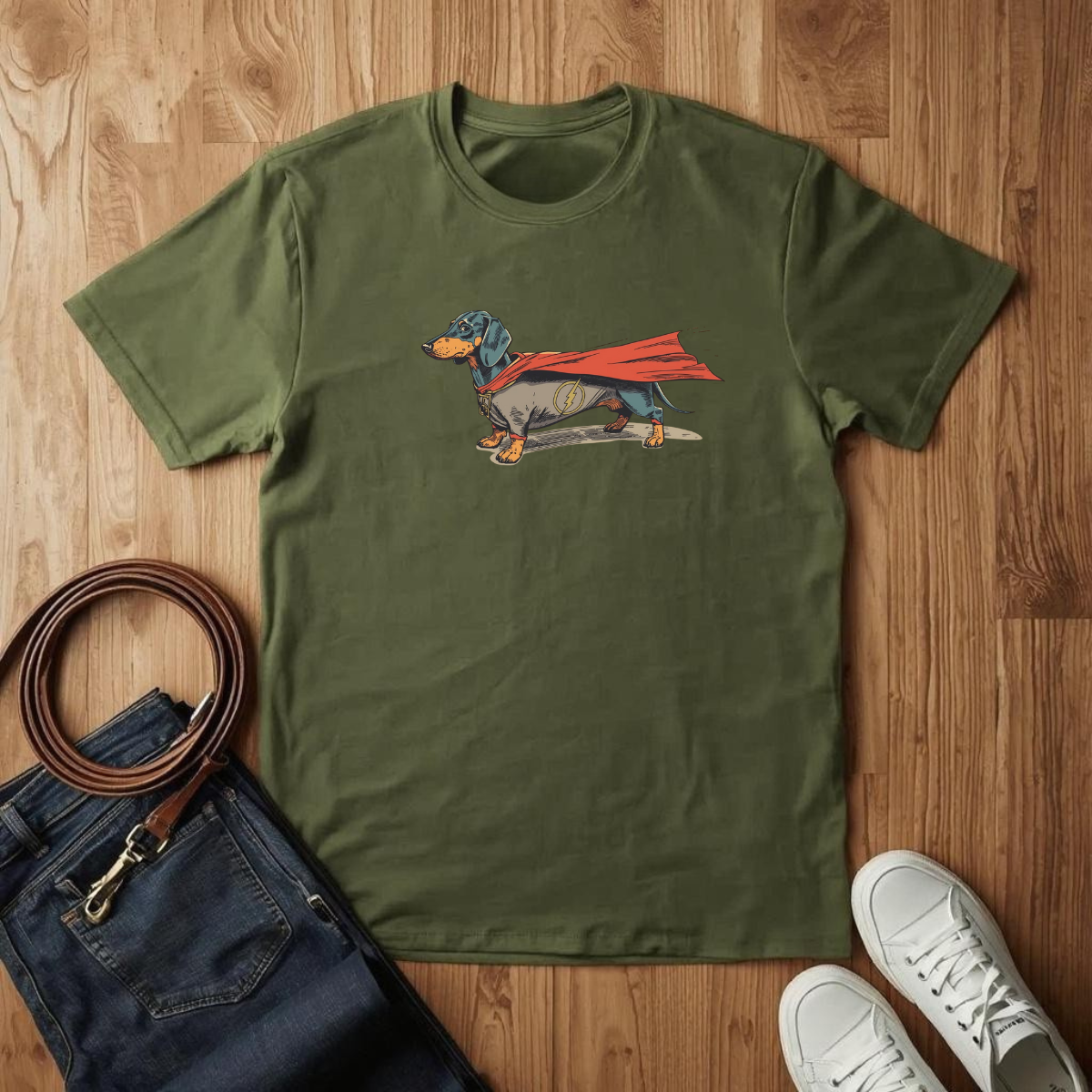 Dachshund Superhero- T-Shirt