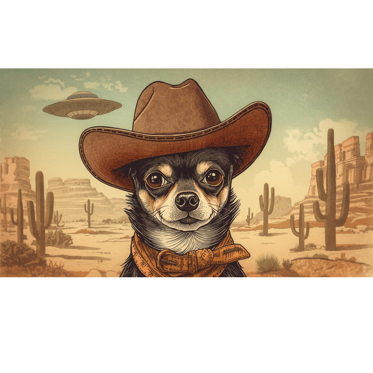 Chihuahua Space Cowboy - T-Shirt