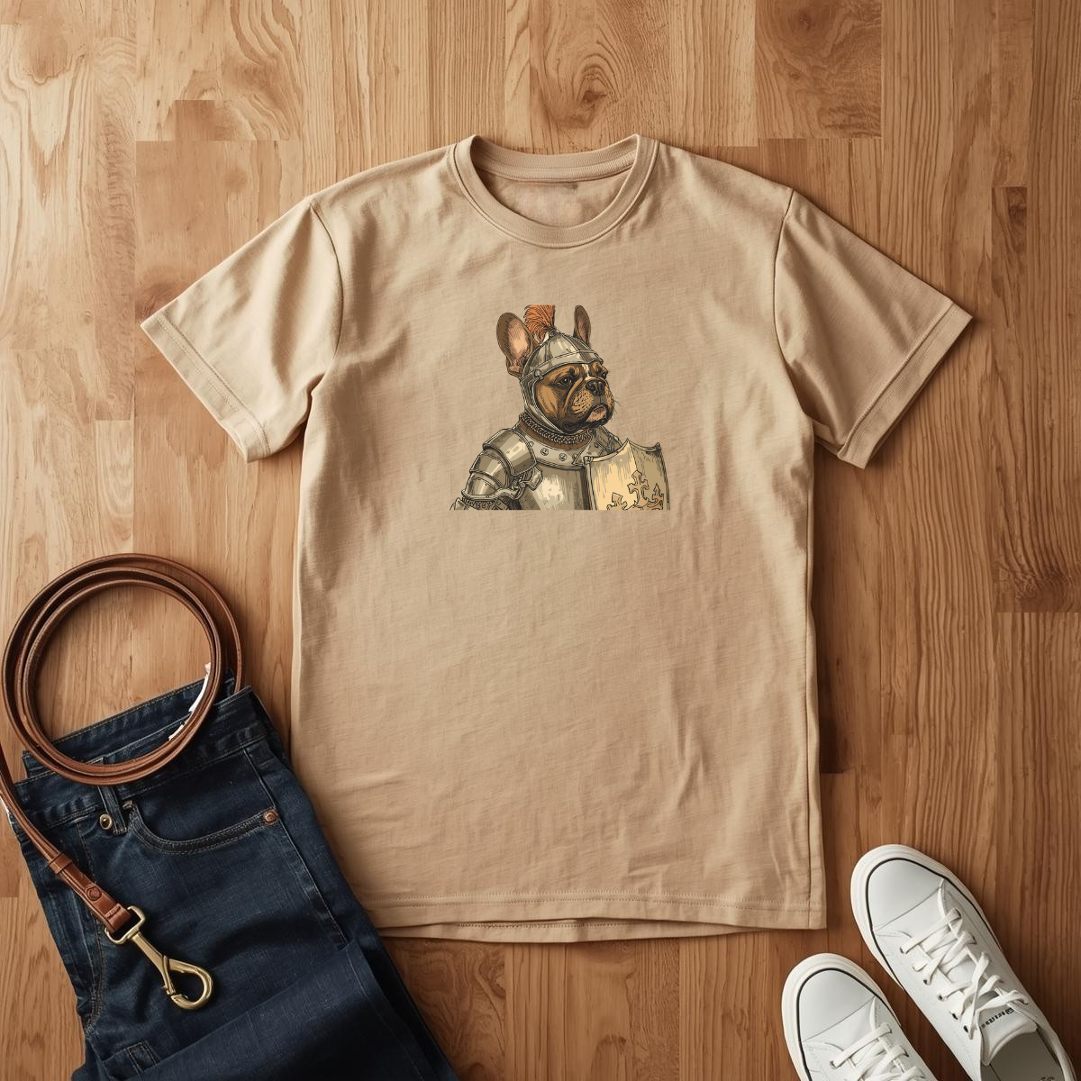 French Bulldog Knight- T-Shirt