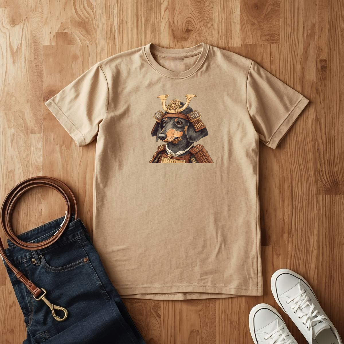 Dachshund Samurai- T-Shirt