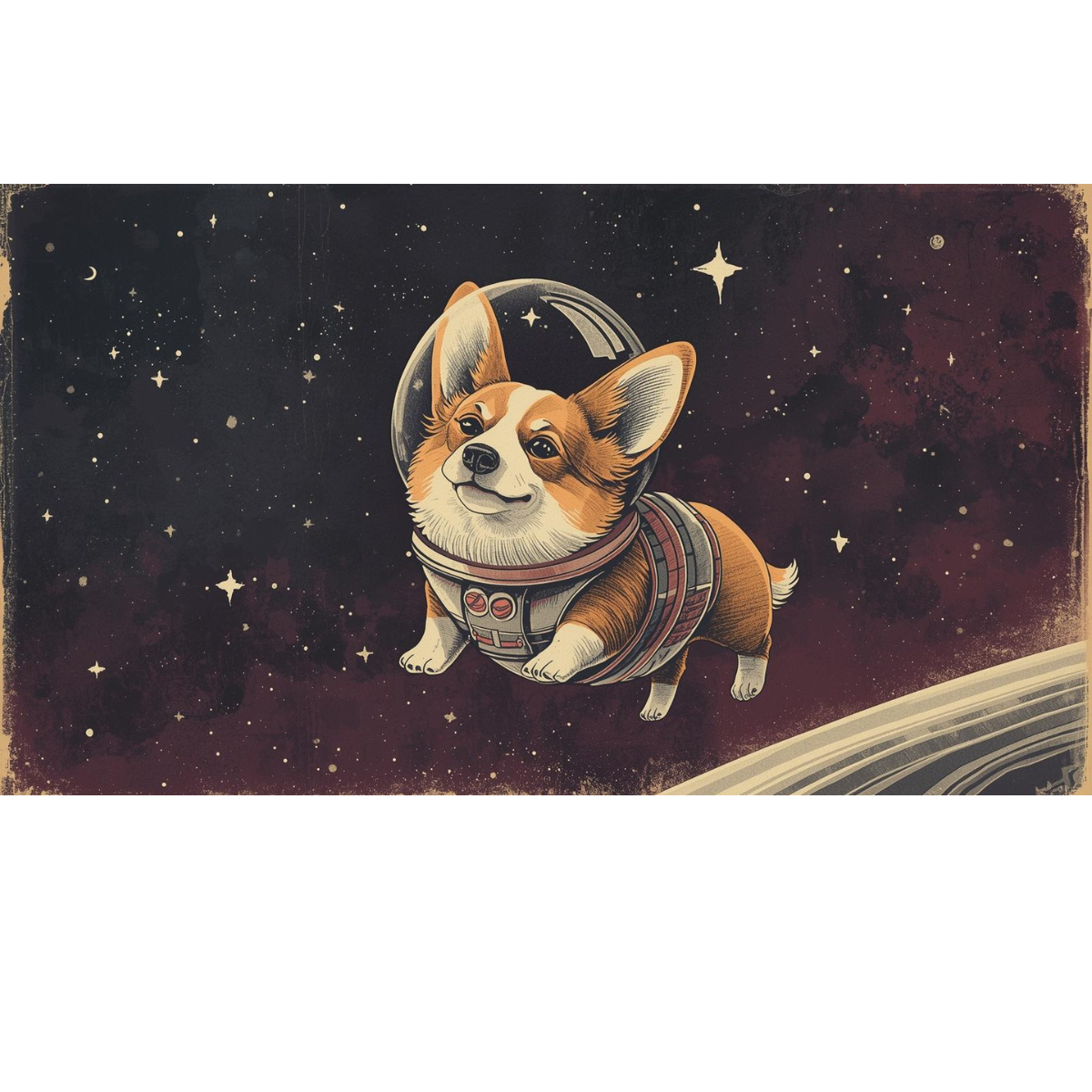Corgi Outer Space - T-Shirt
