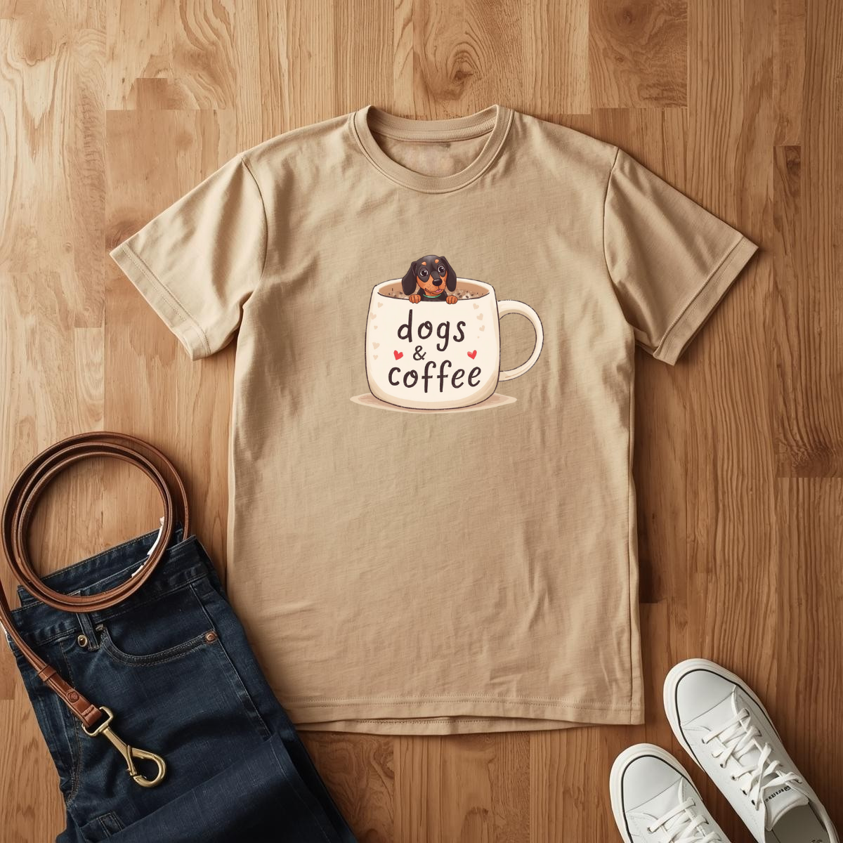 Dogs & Coffee - T-Shirt