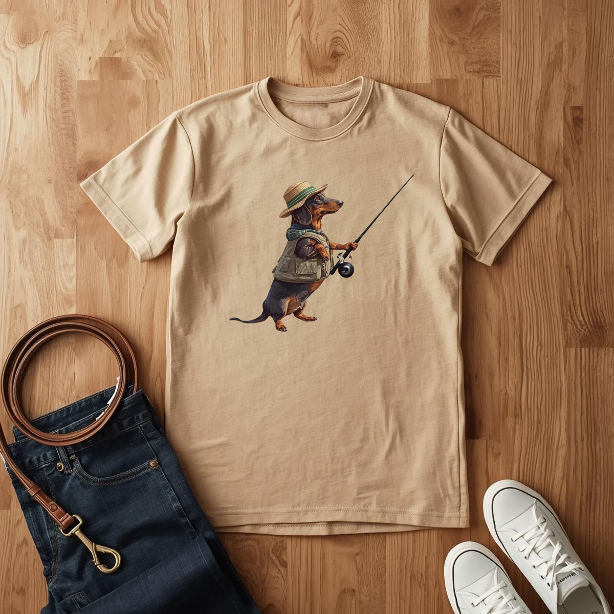 Gone Fishing Dachshund - T-Shirt