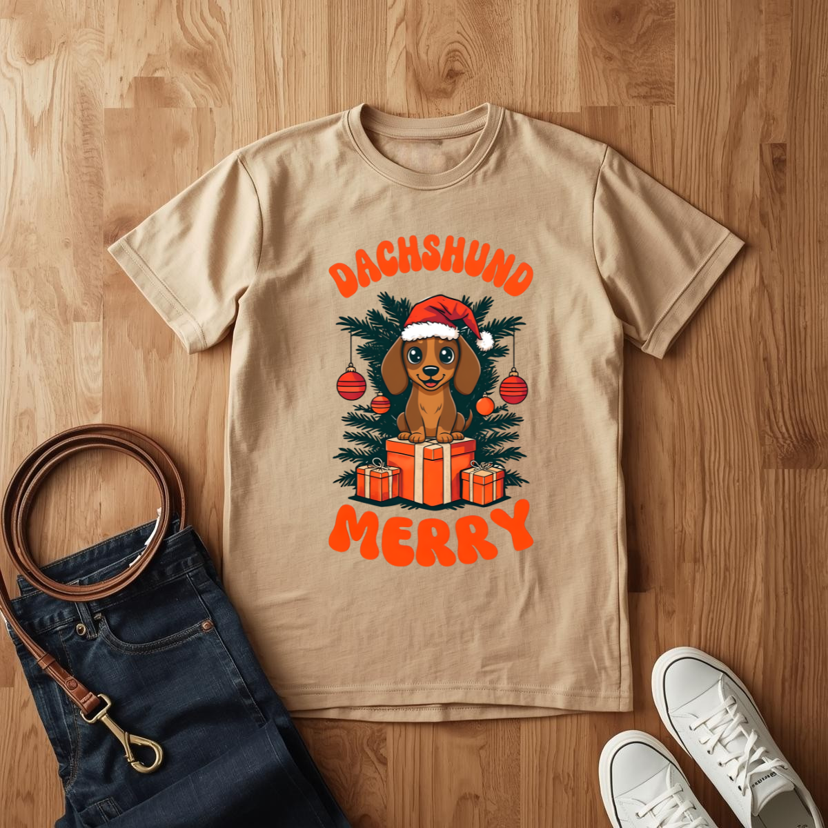 Dachshund Merry- T-Shirt