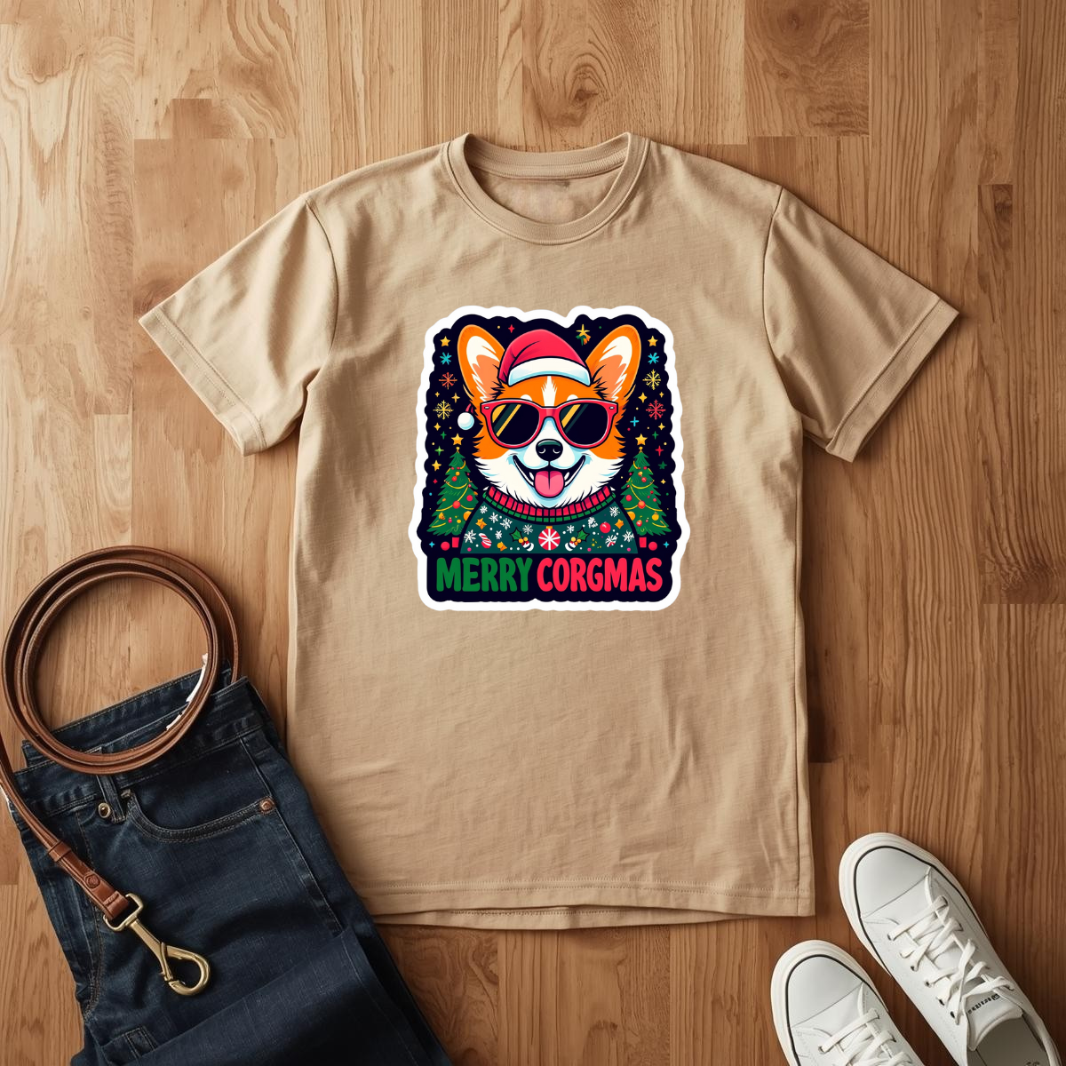 Merry Corgmas- T-Shirt