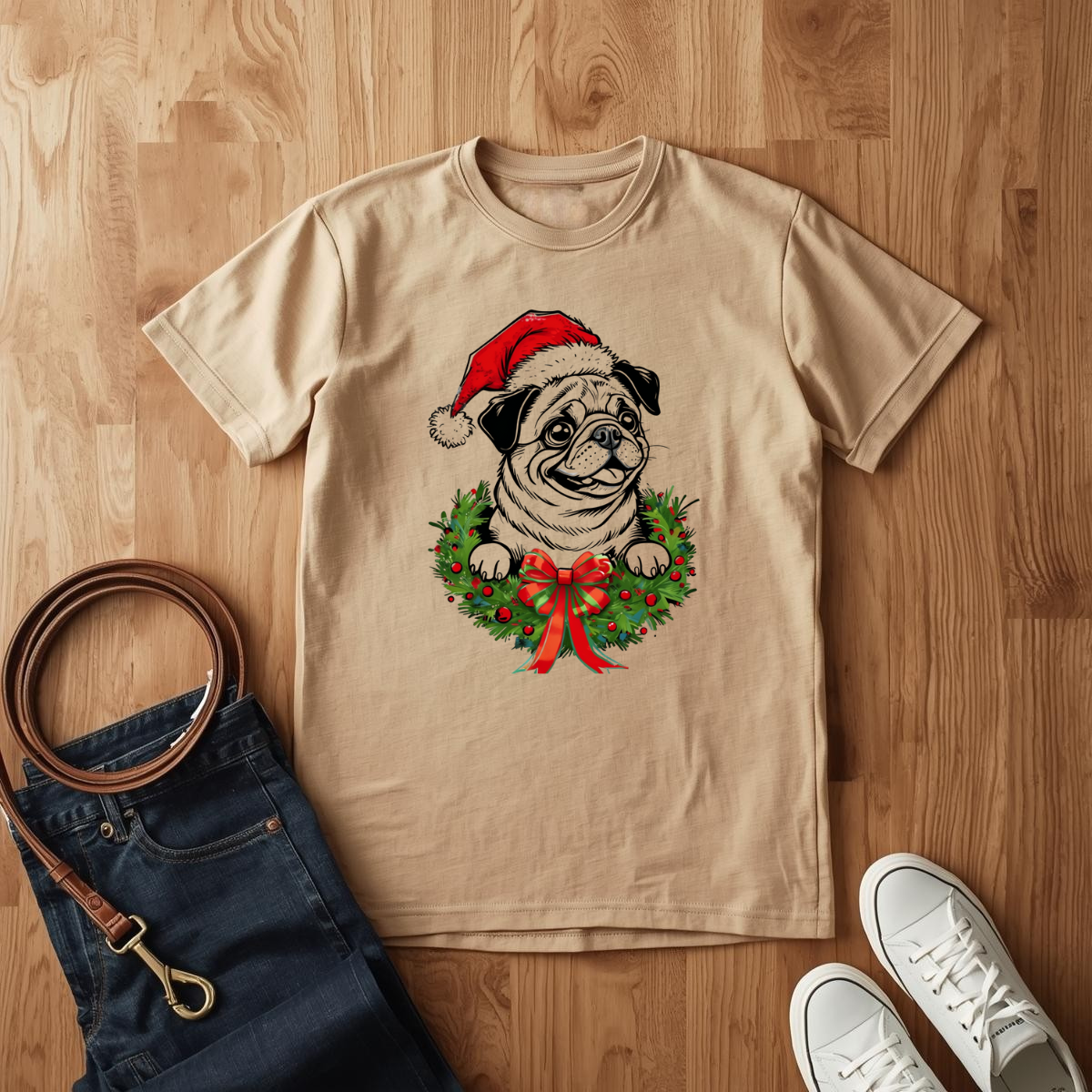 A Pug Christmas- T-Shirt