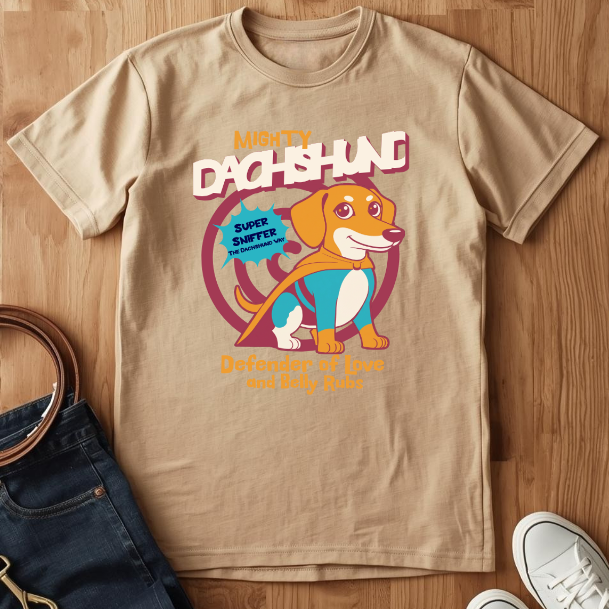 Mighty Dachshund- T-Shirt