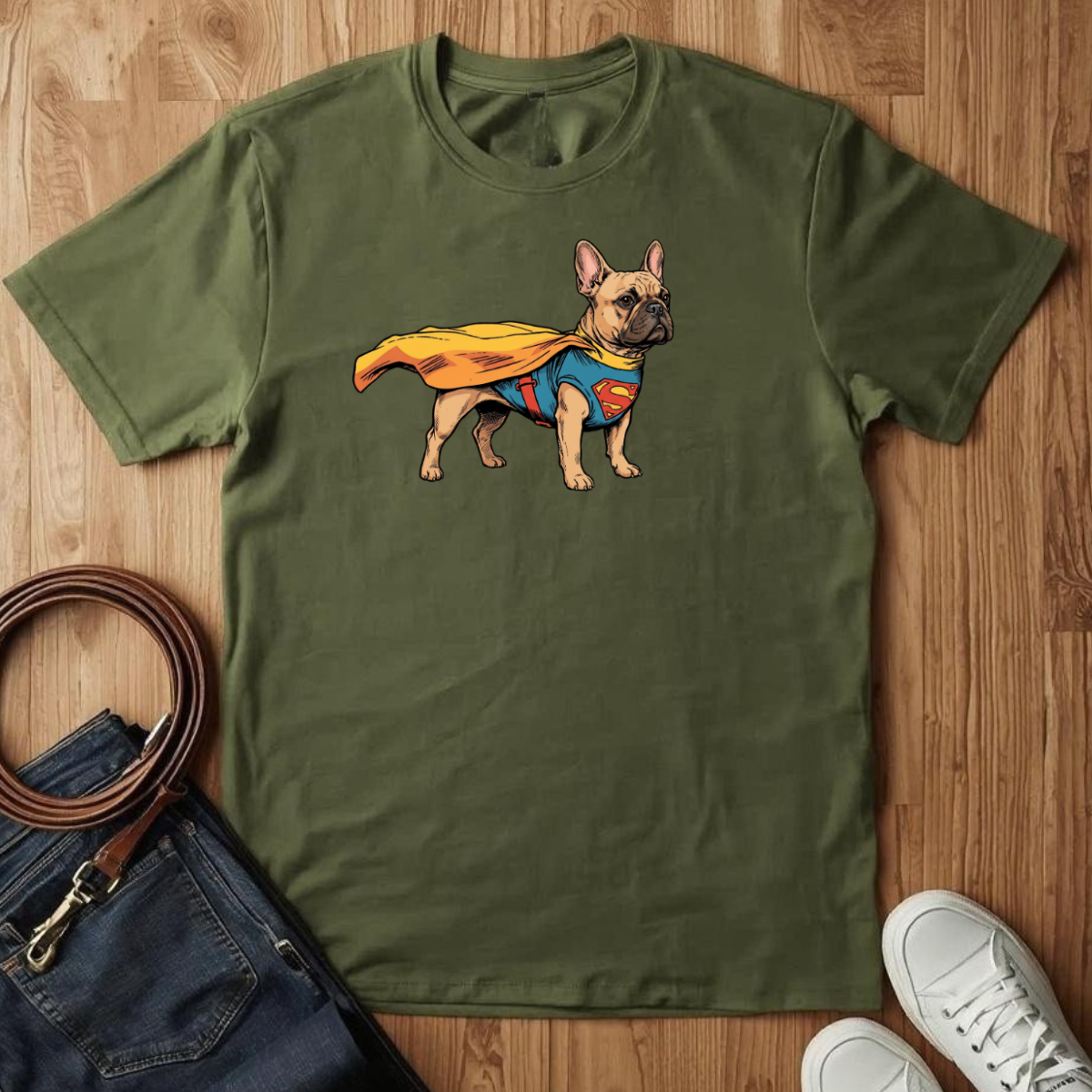 Frenchie Superman- T-Shirt