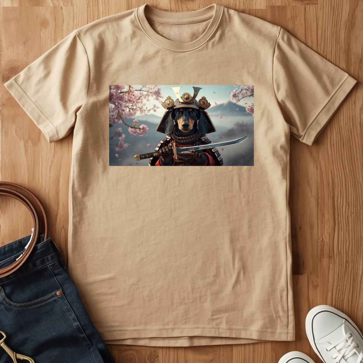 Traditional Samurai Dachshund - T-Shirt