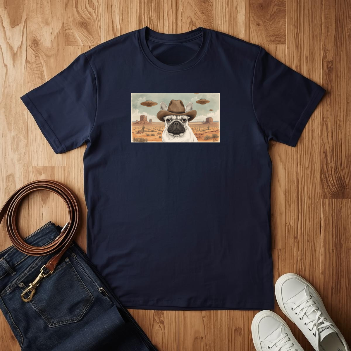 Frenchie Space Midwest- T-Shirt