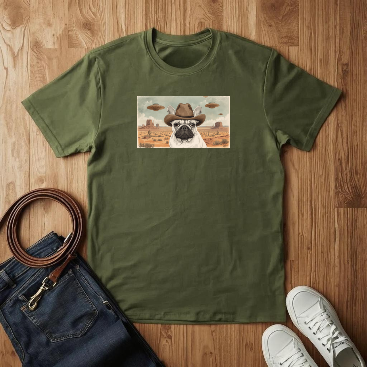 Frenchie Space Midwest- T-Shirt