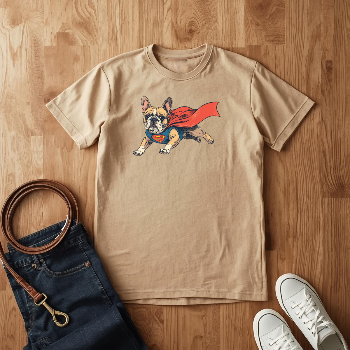 Frenchie Superman- T-Shirt