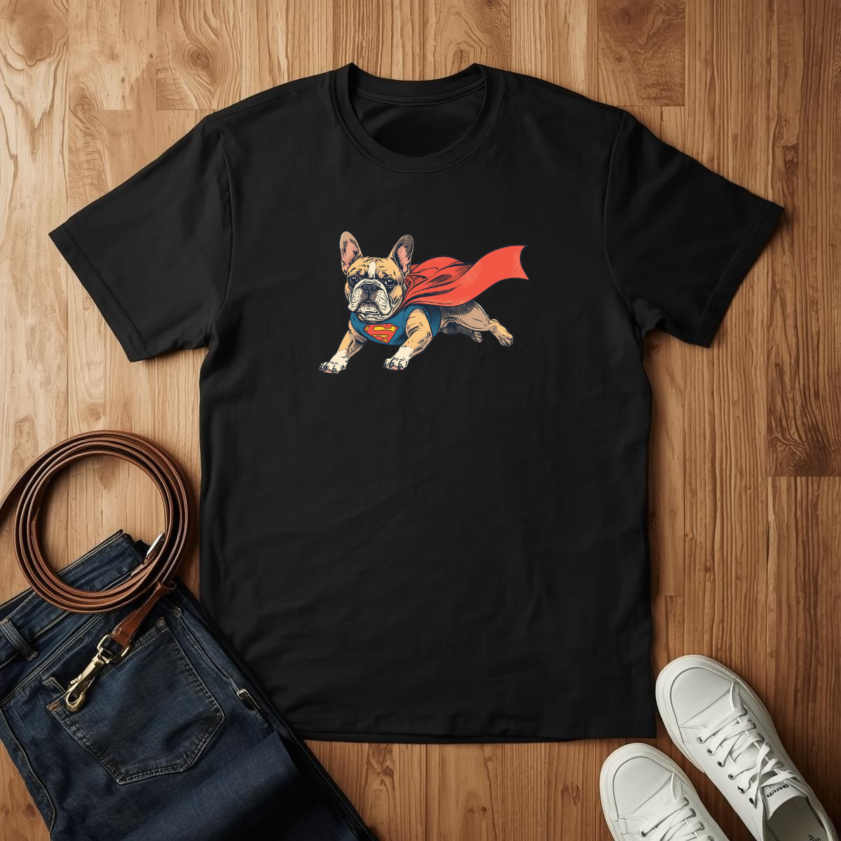 Frenchie Superman- T-Shirt