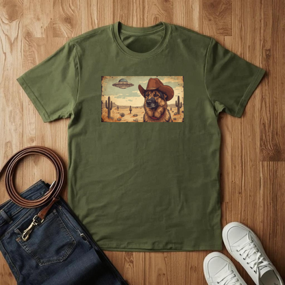 German Shepard Wild West- T-Shirt