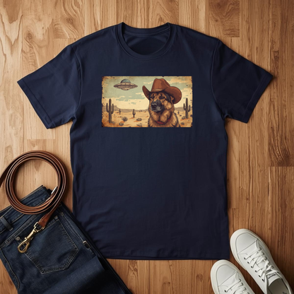 German Shepard Wild West- T-Shirt