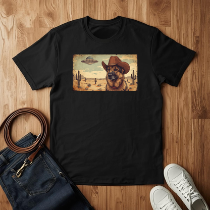 German Shepard Wild West- T-Shirt