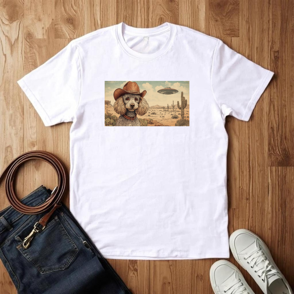 Poodle Cowboy - T-Shirt
