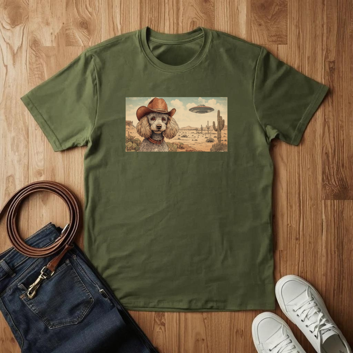 Poodle Cowboy - T-Shirt