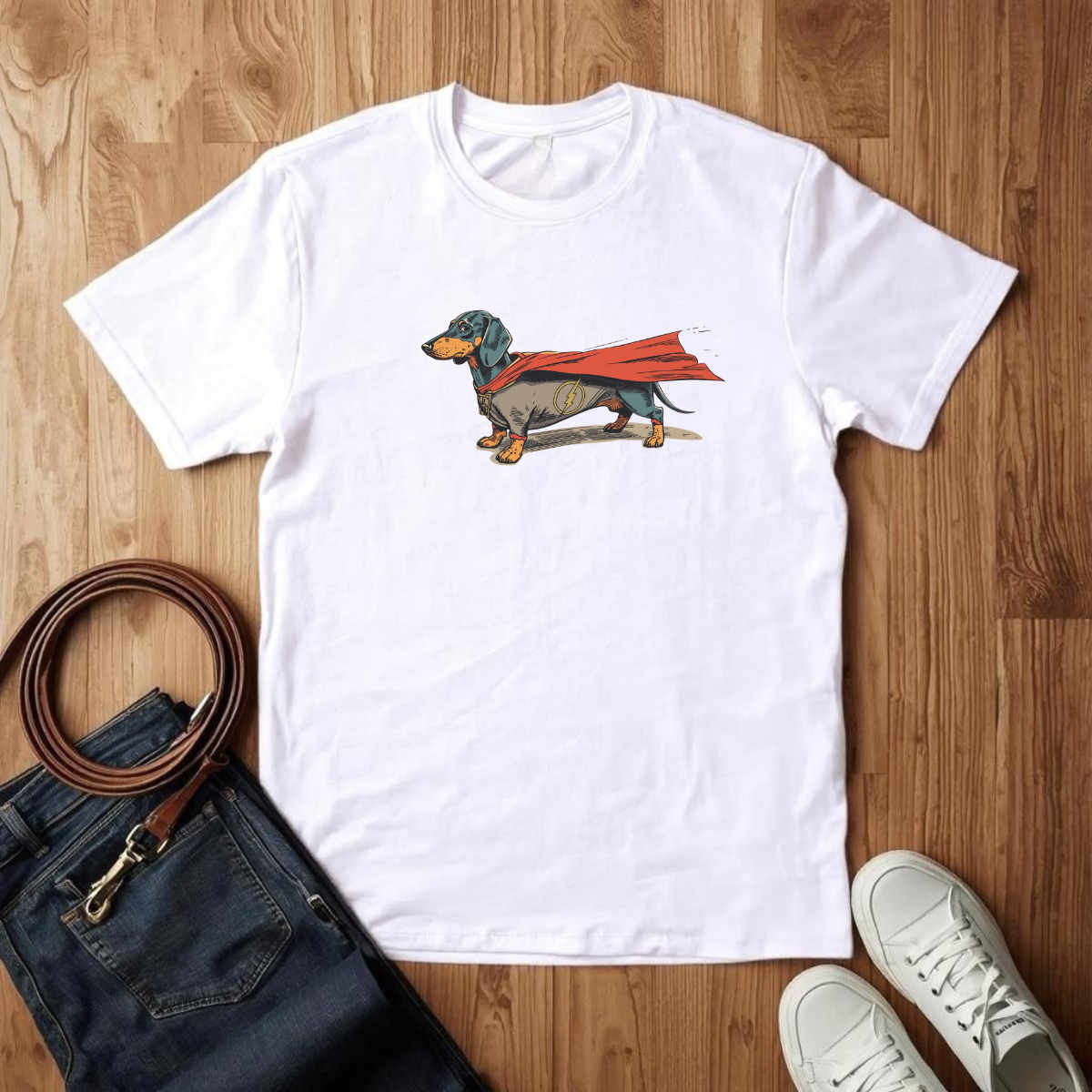 Dachshund Superhero- T-Shirt