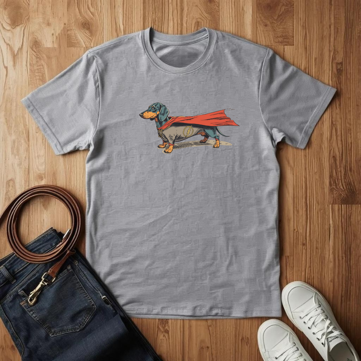 Dachshund Superhero- T-Shirt