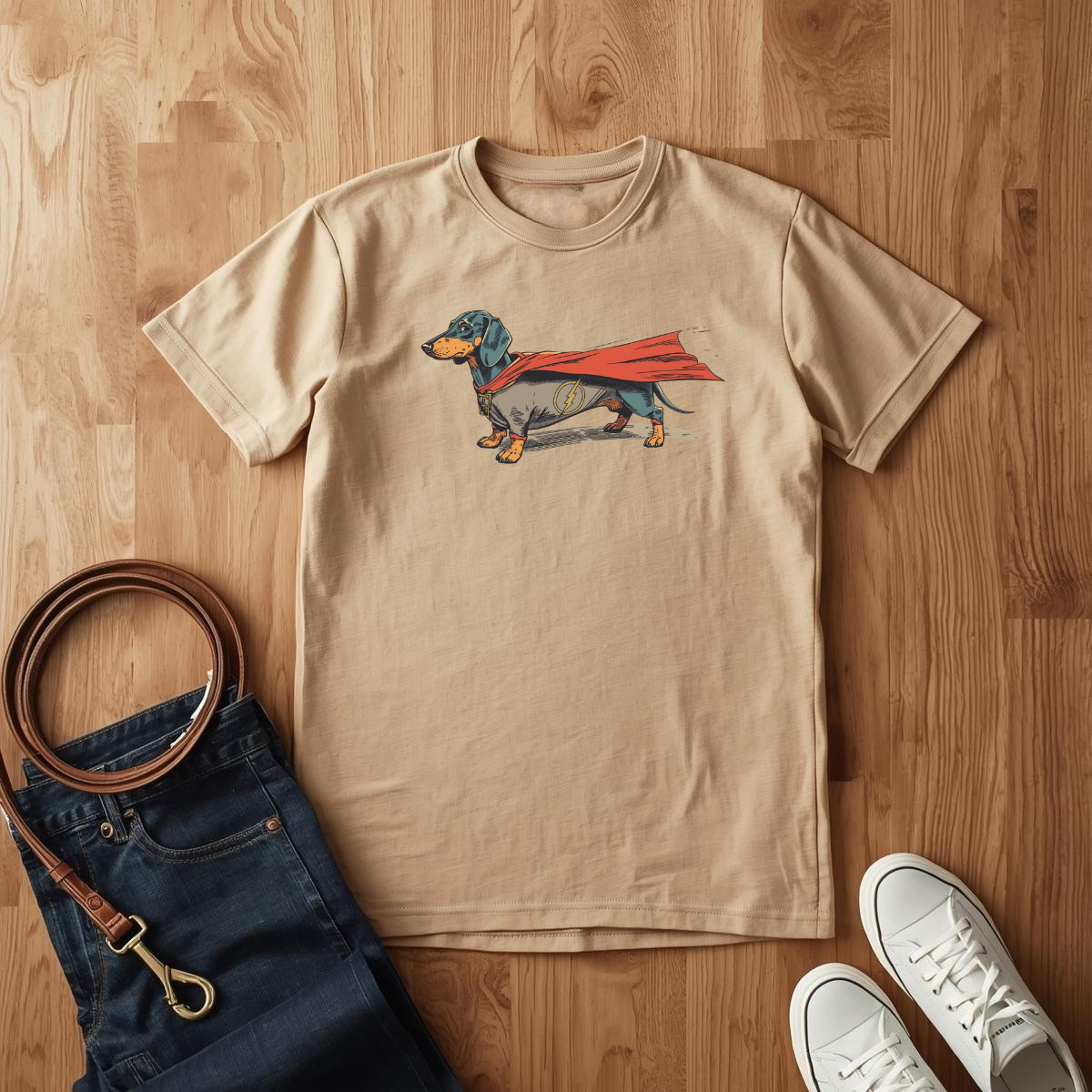 Dachshund Superhero- T-Shirt