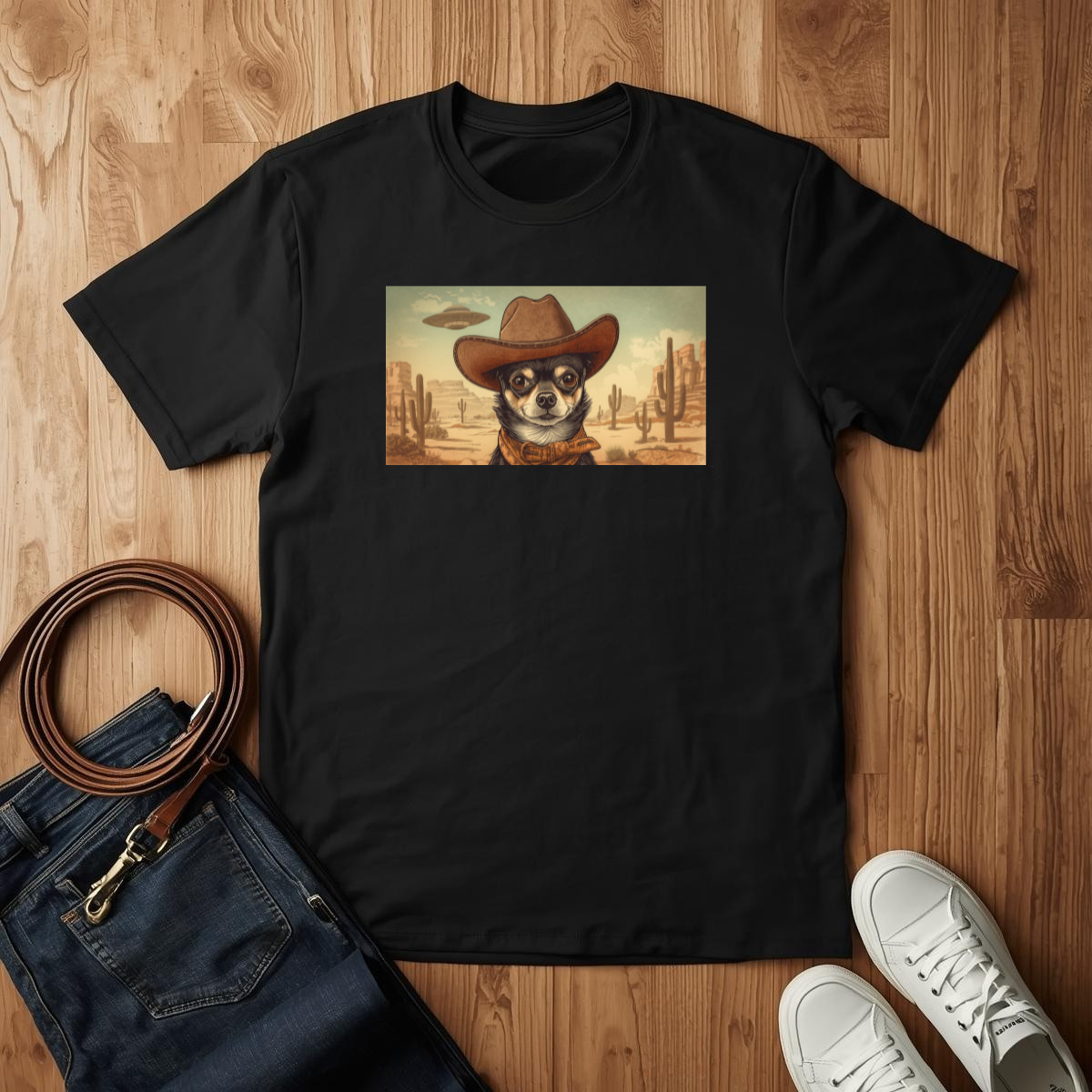Chihuahua Space Cowboy - T-Shirt