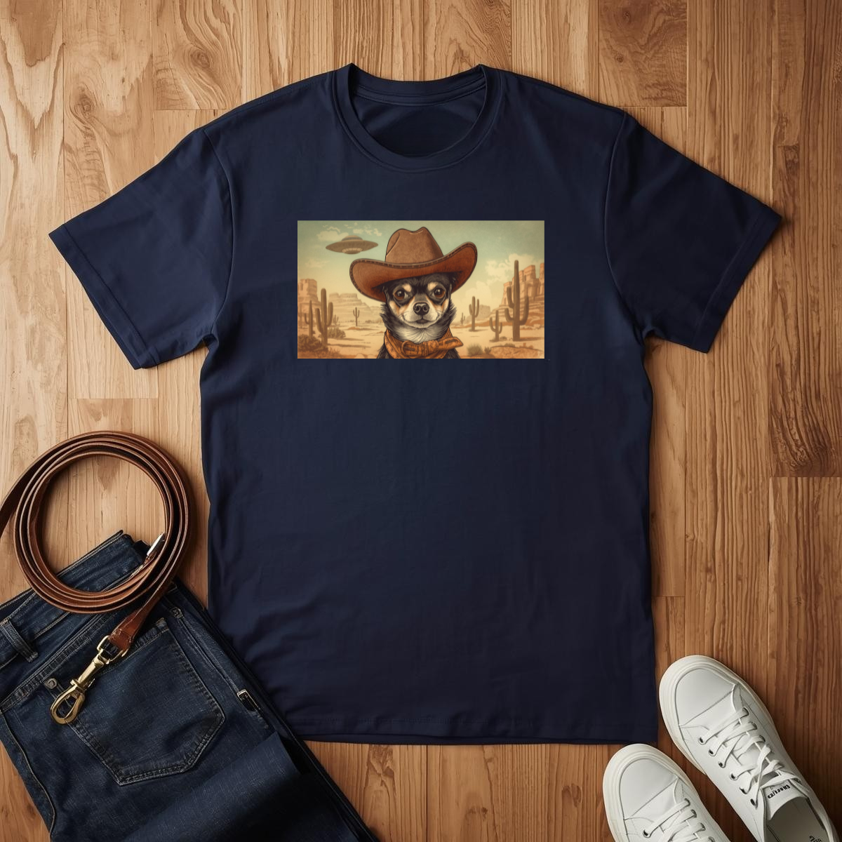 Chihuahua Space Cowboy - T-Shirt