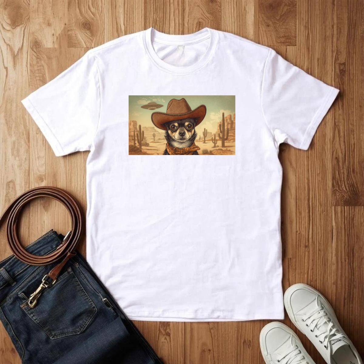 Chihuahua Space Cowboy - T-Shirt