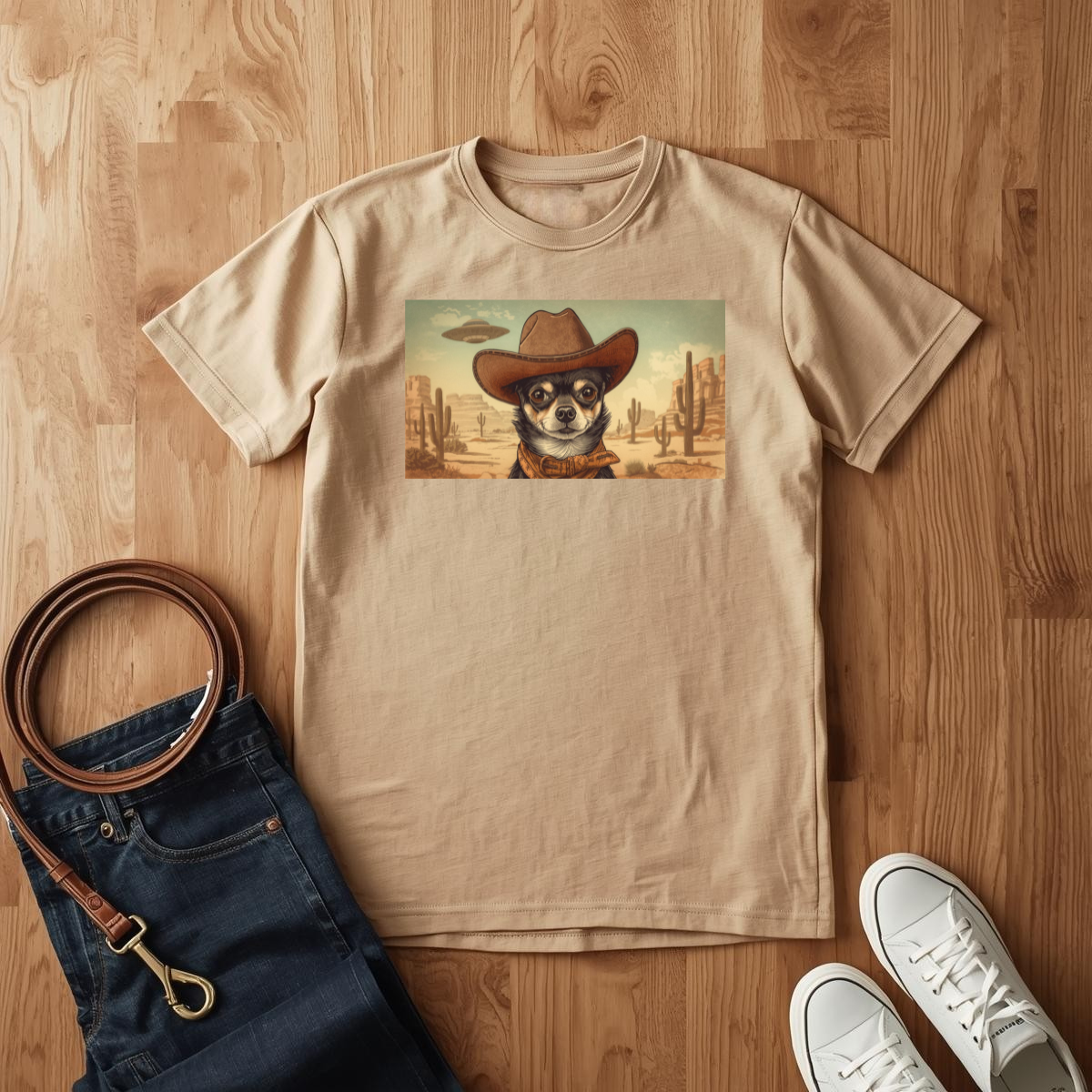 Chihuahua Space Cowboy - T-Shirt