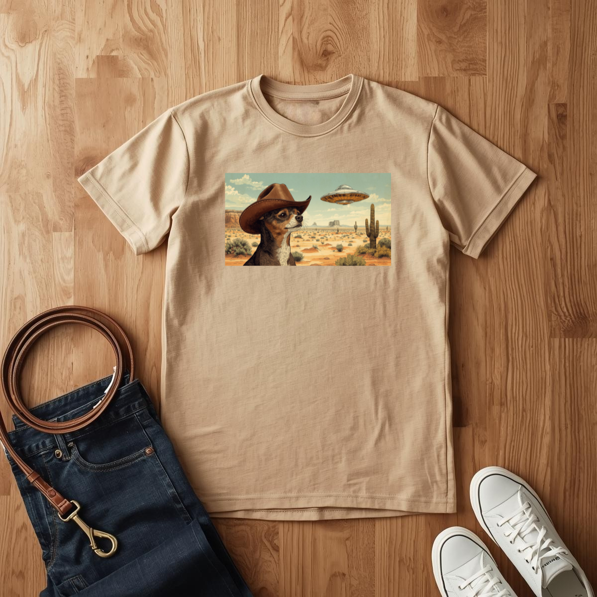 Chihuahua Wild West Cowboy - T-Shirt
