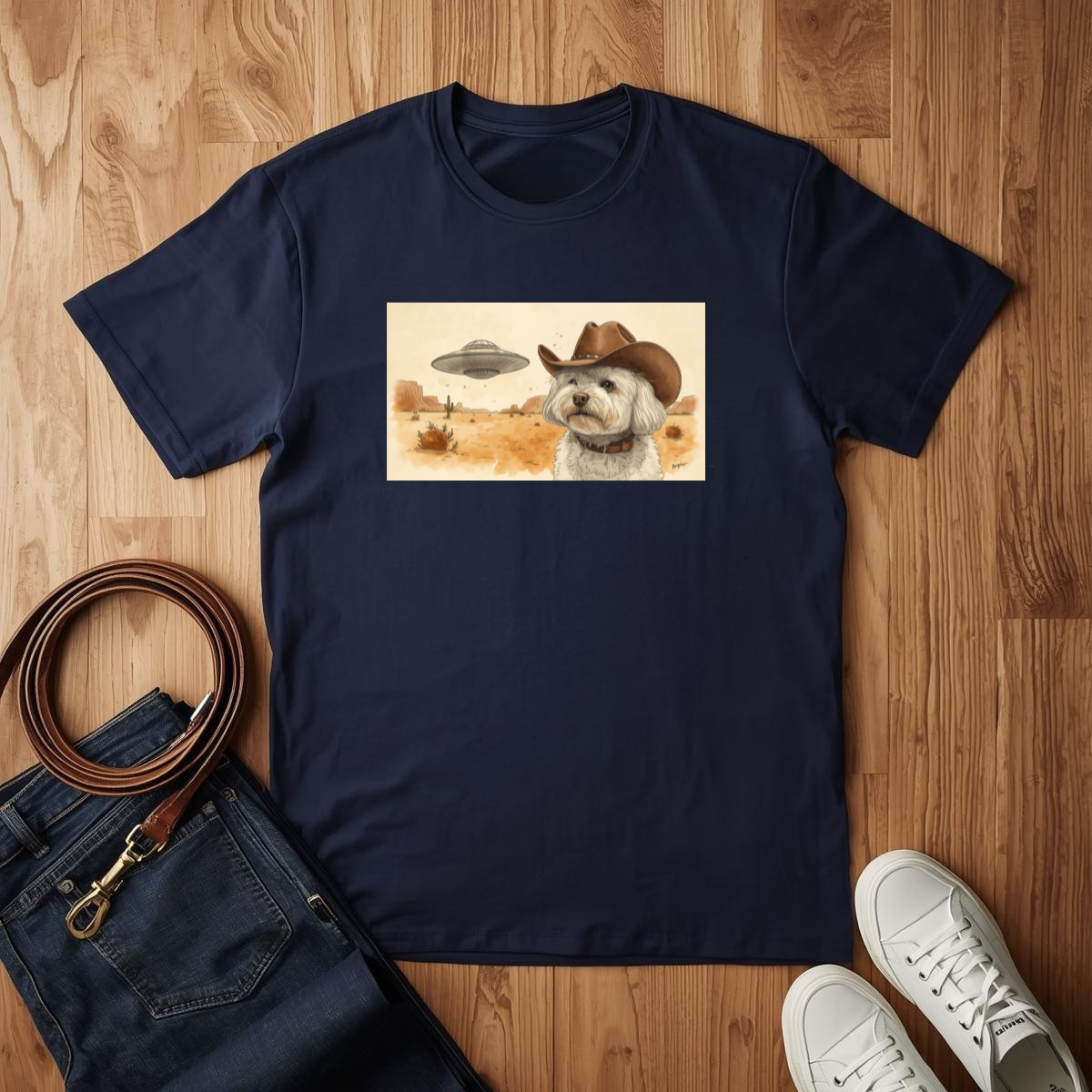 Bichon Space Cowboy - T-Shirt
