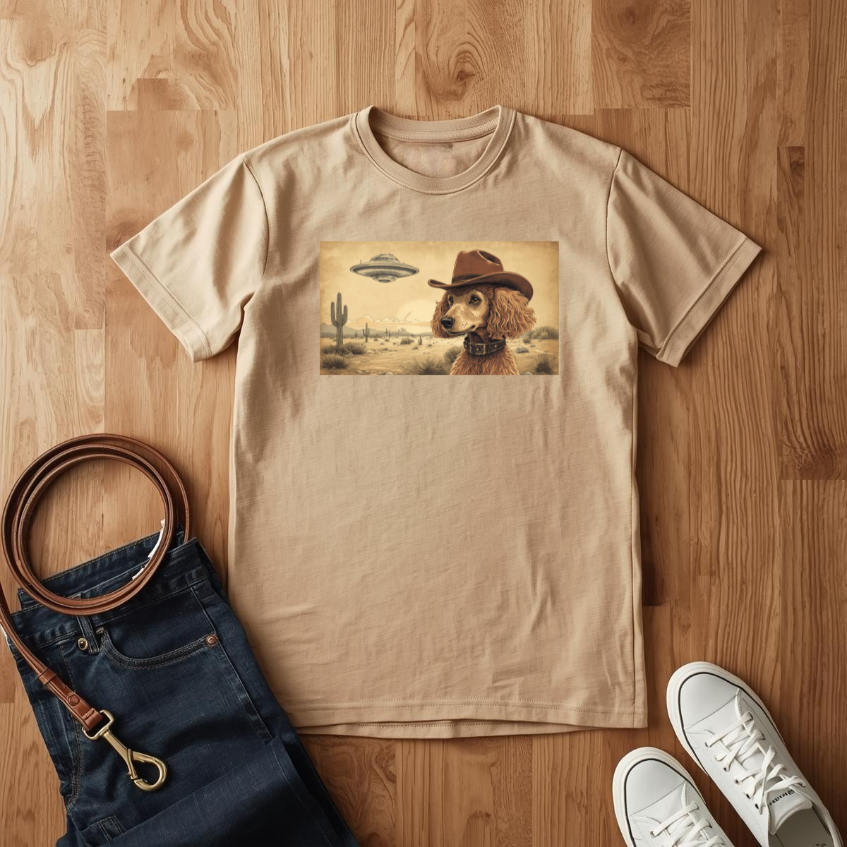 Poodle Wild West- T-Shirt