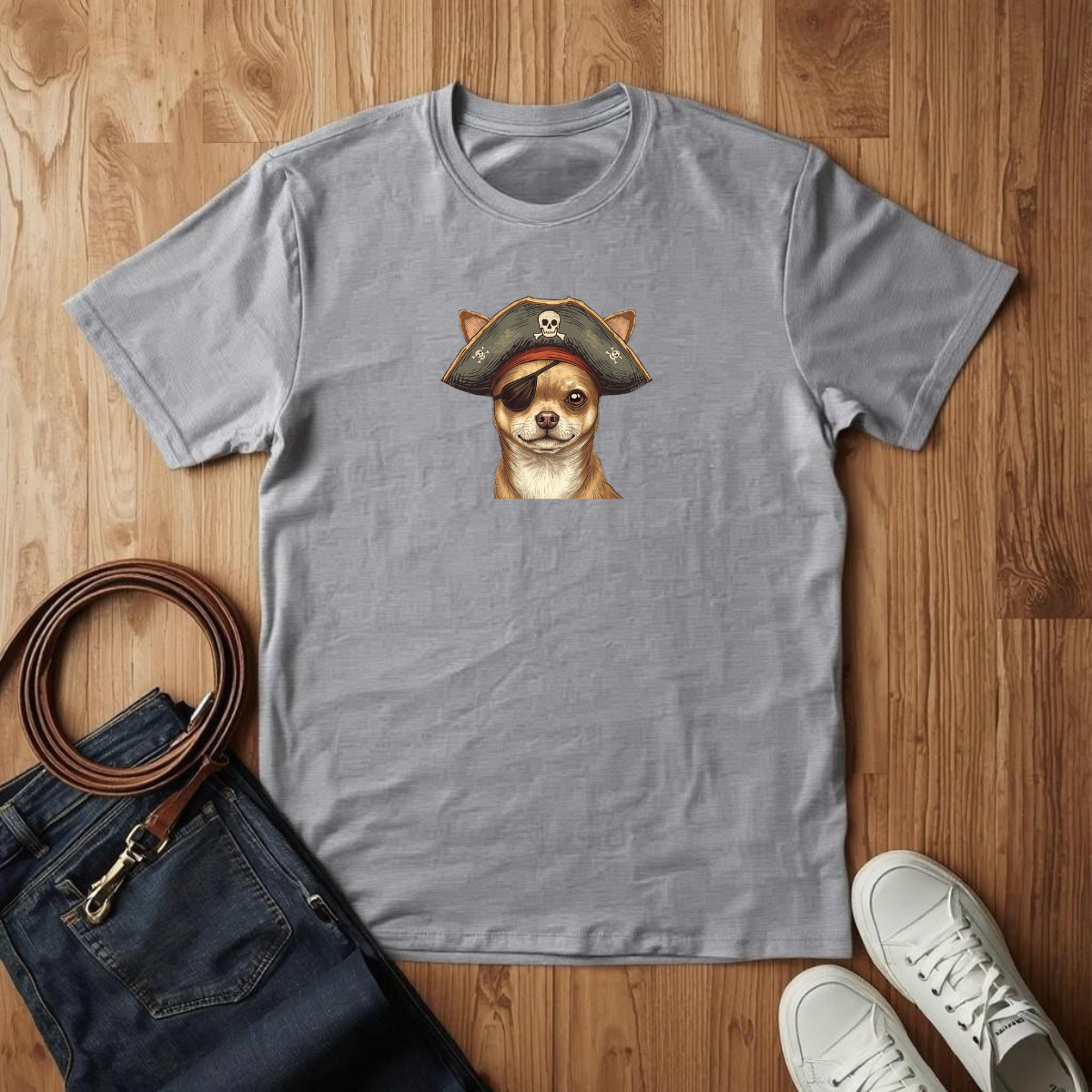 Chihuahua Pirate- T-Shirt