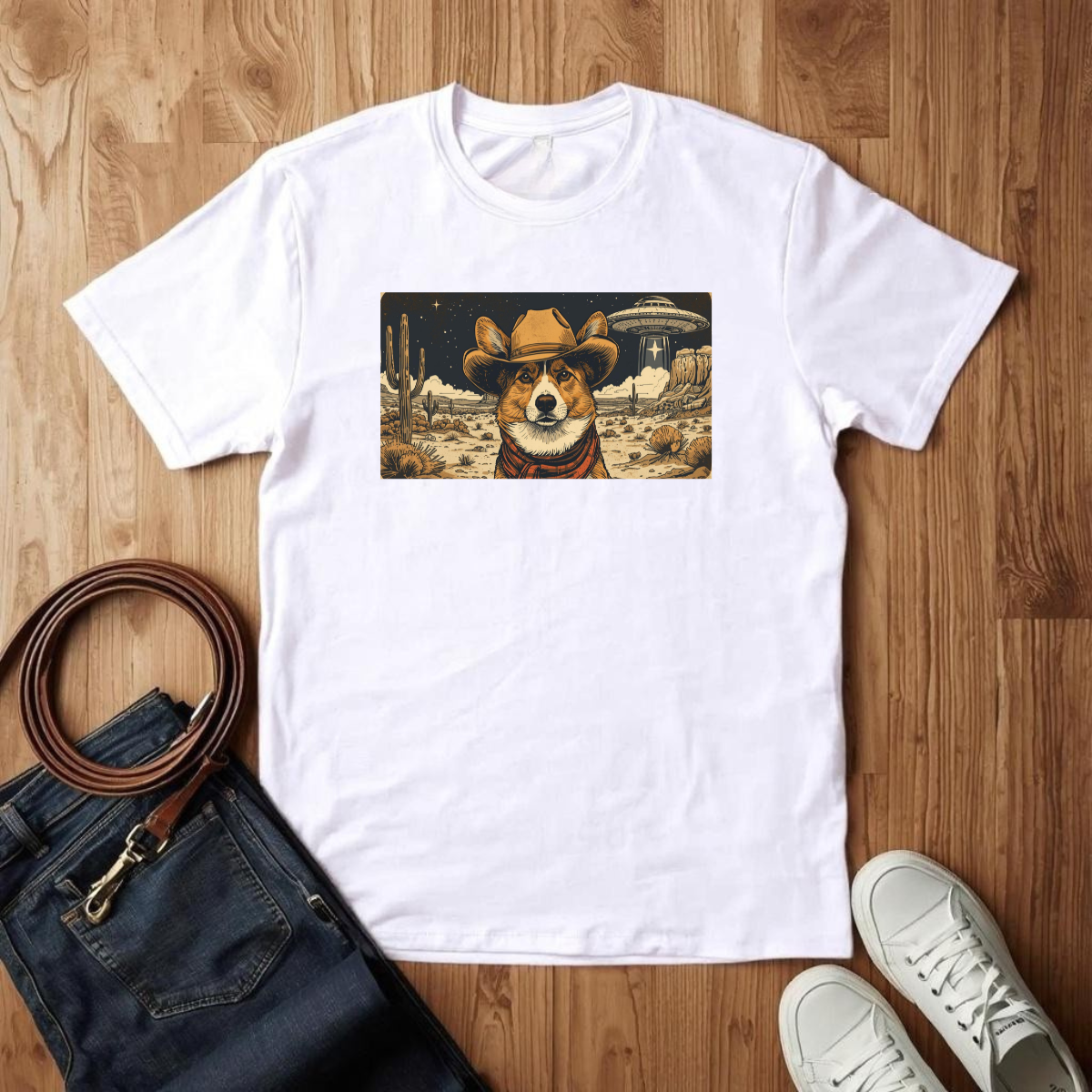 Corgi Cowboy - T-Shirt