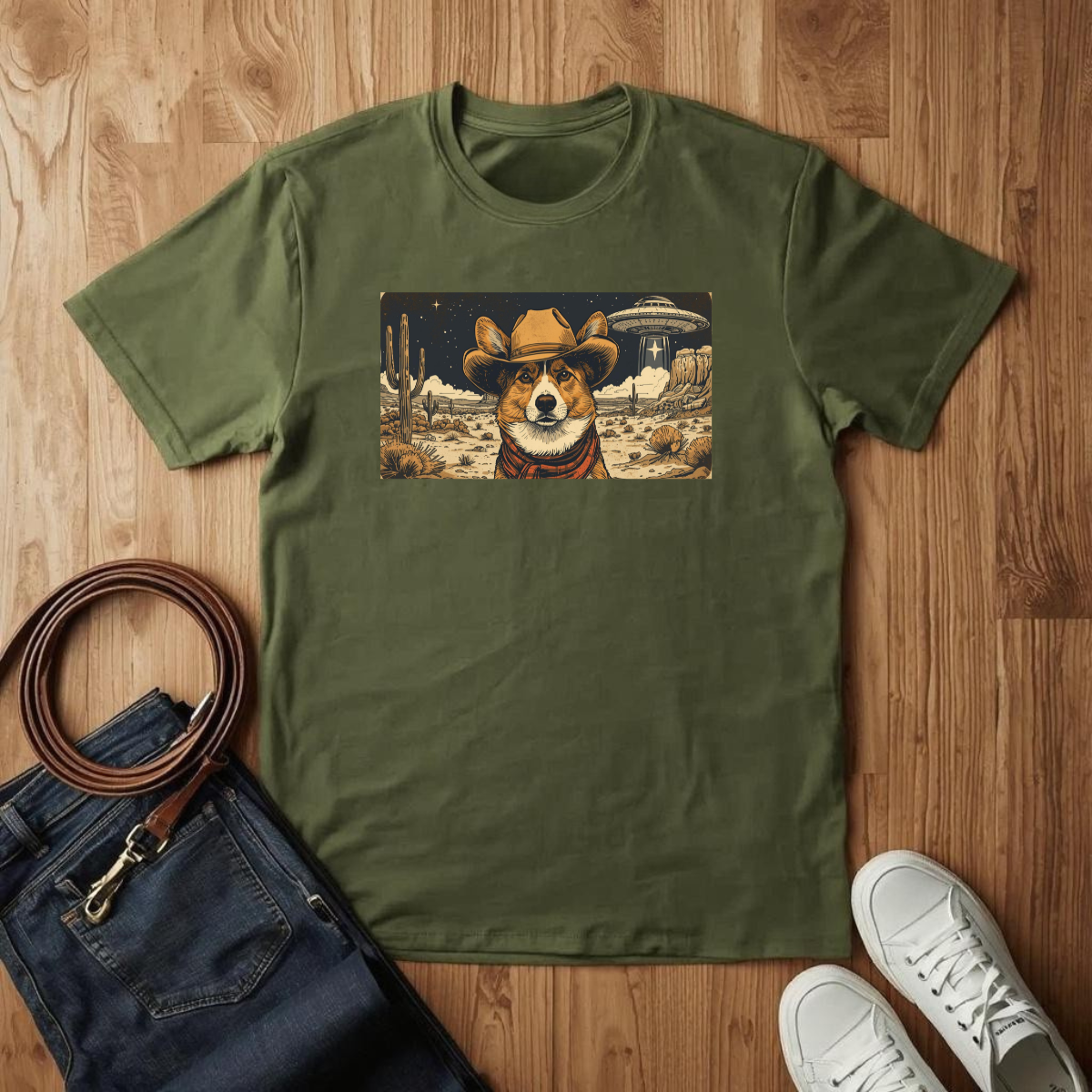 Corgi Cowboy - T-Shirt