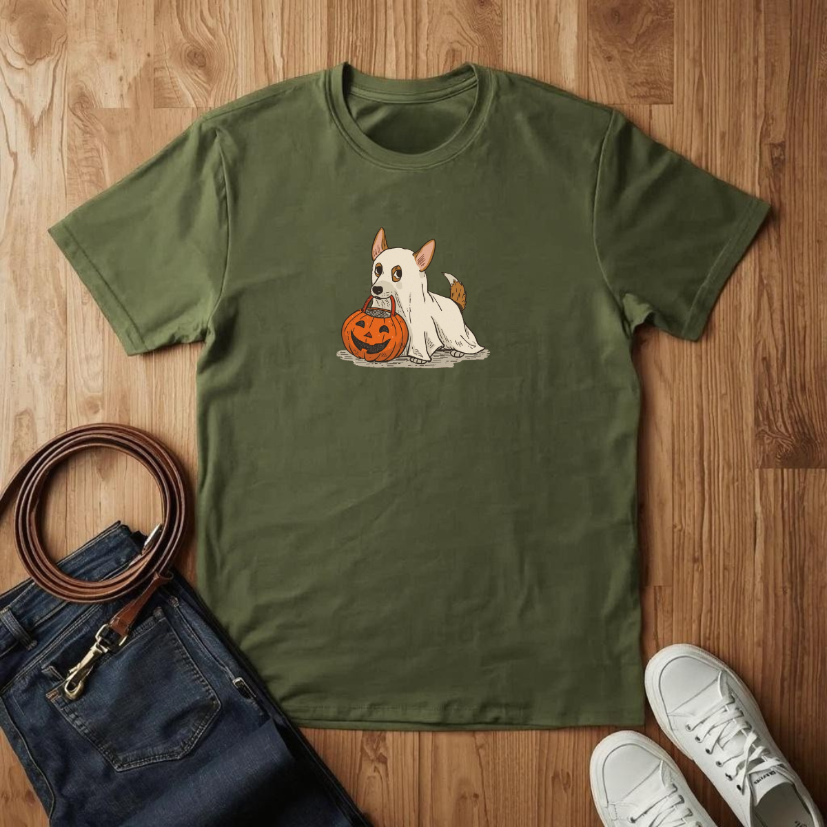 Corgi Ghost- T-Shirt