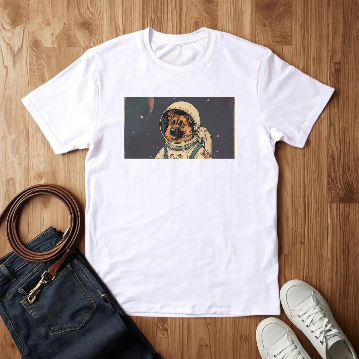 German Shepard Space- T-Shirt