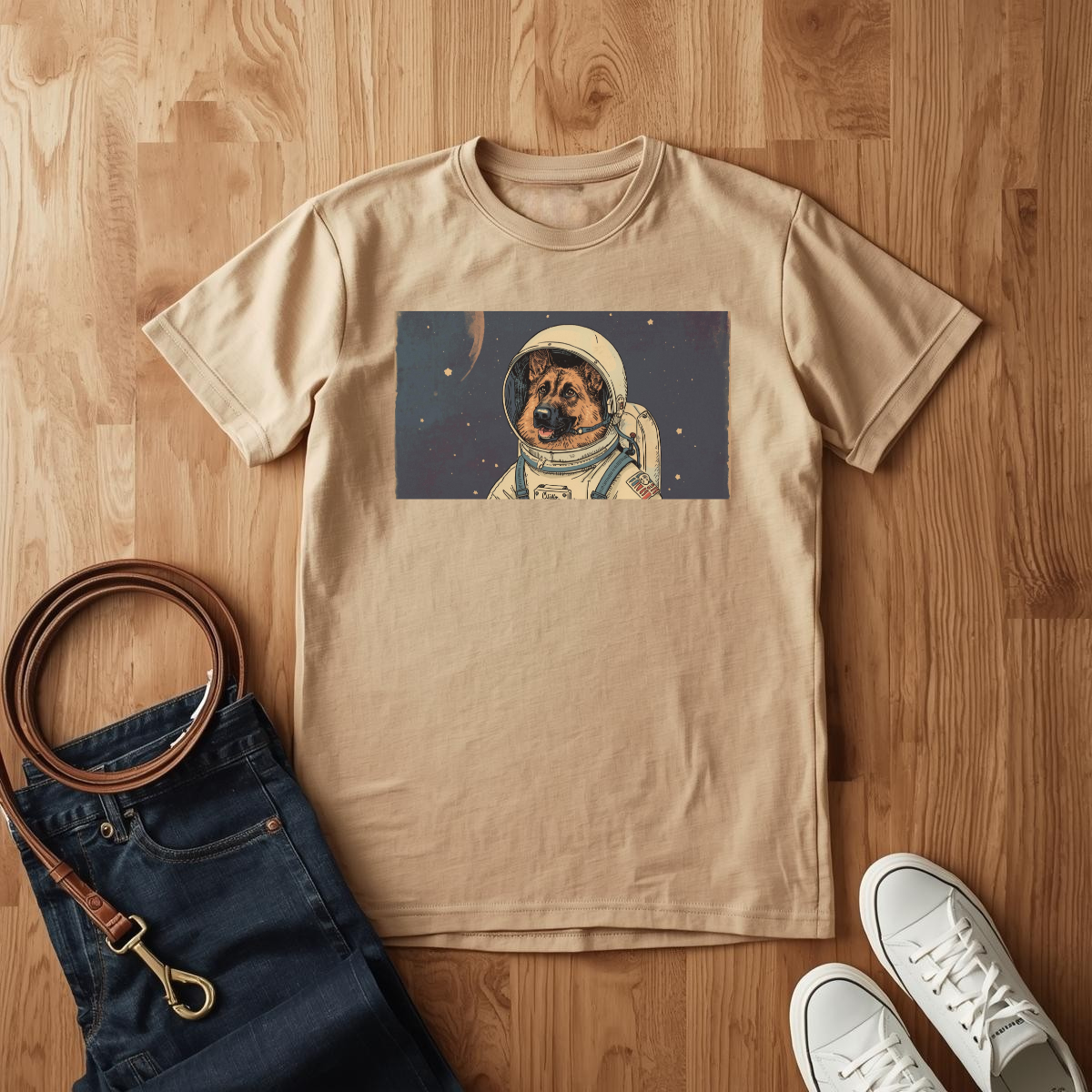 German Shepard Space- T-Shirt