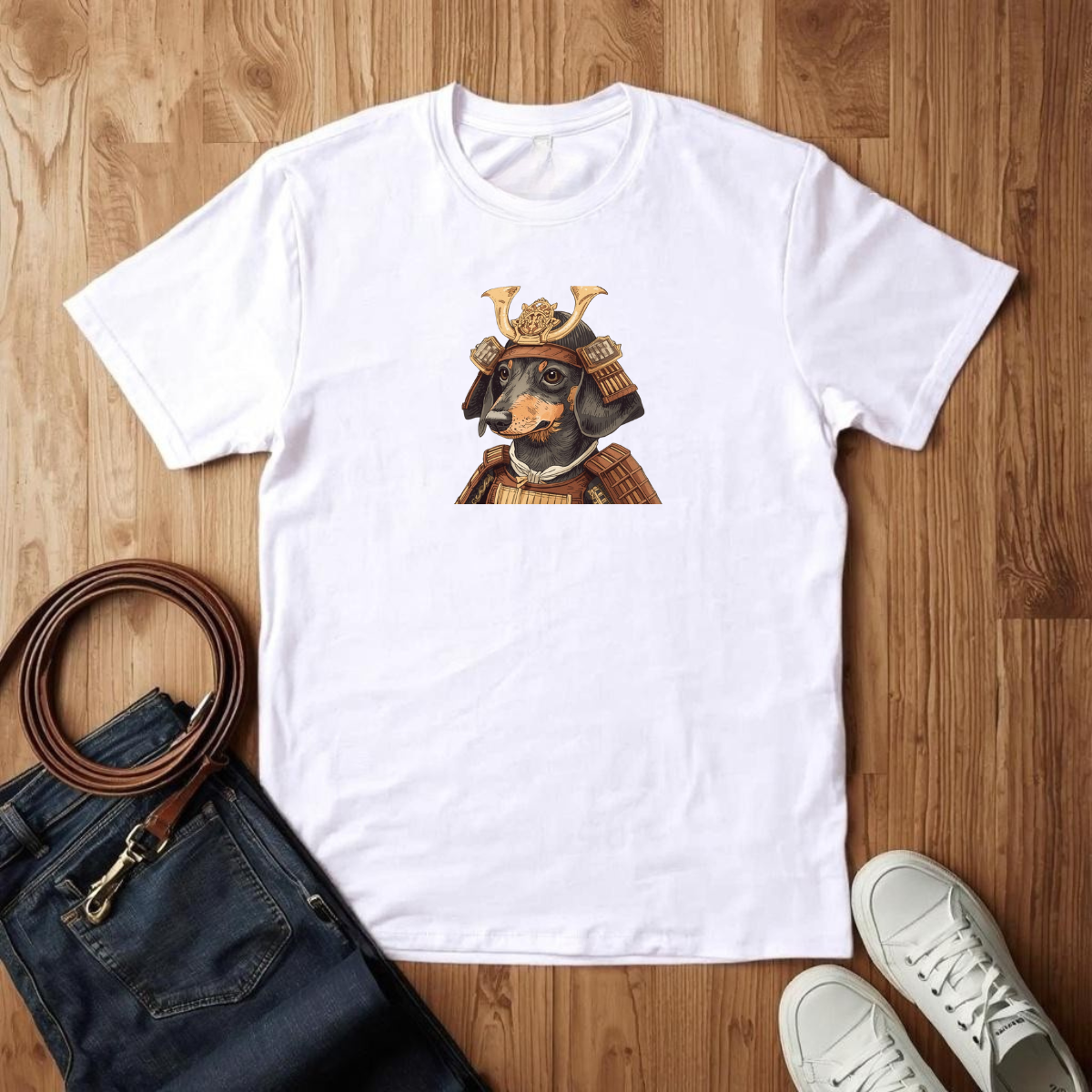 Dachshund Samurai- T-Shirt