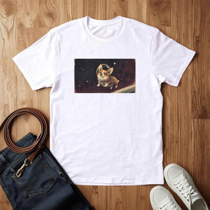 Corgi Outer Space  - T-Shirt