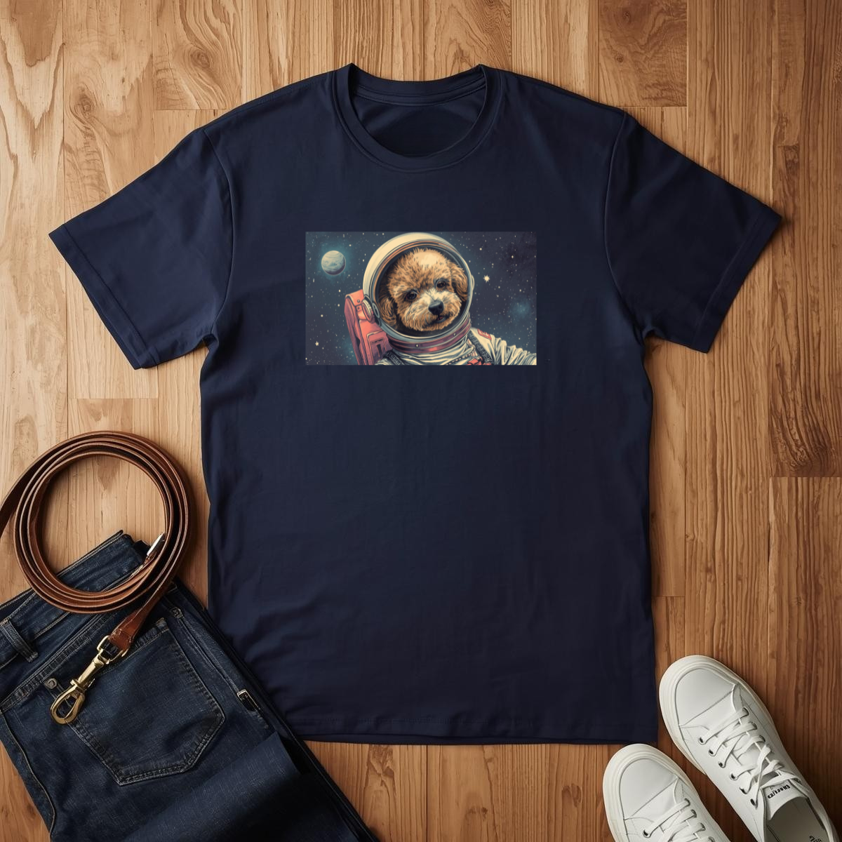 Poodle Astronaut  - T-Shirt