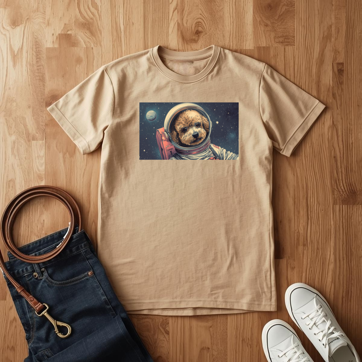 Poodle Astronaut  - T-Shirt