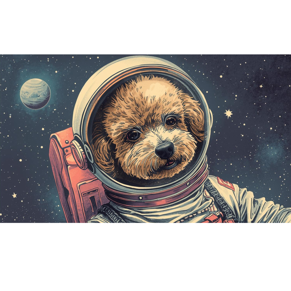 Poodle Astronaut  - T-Shirt