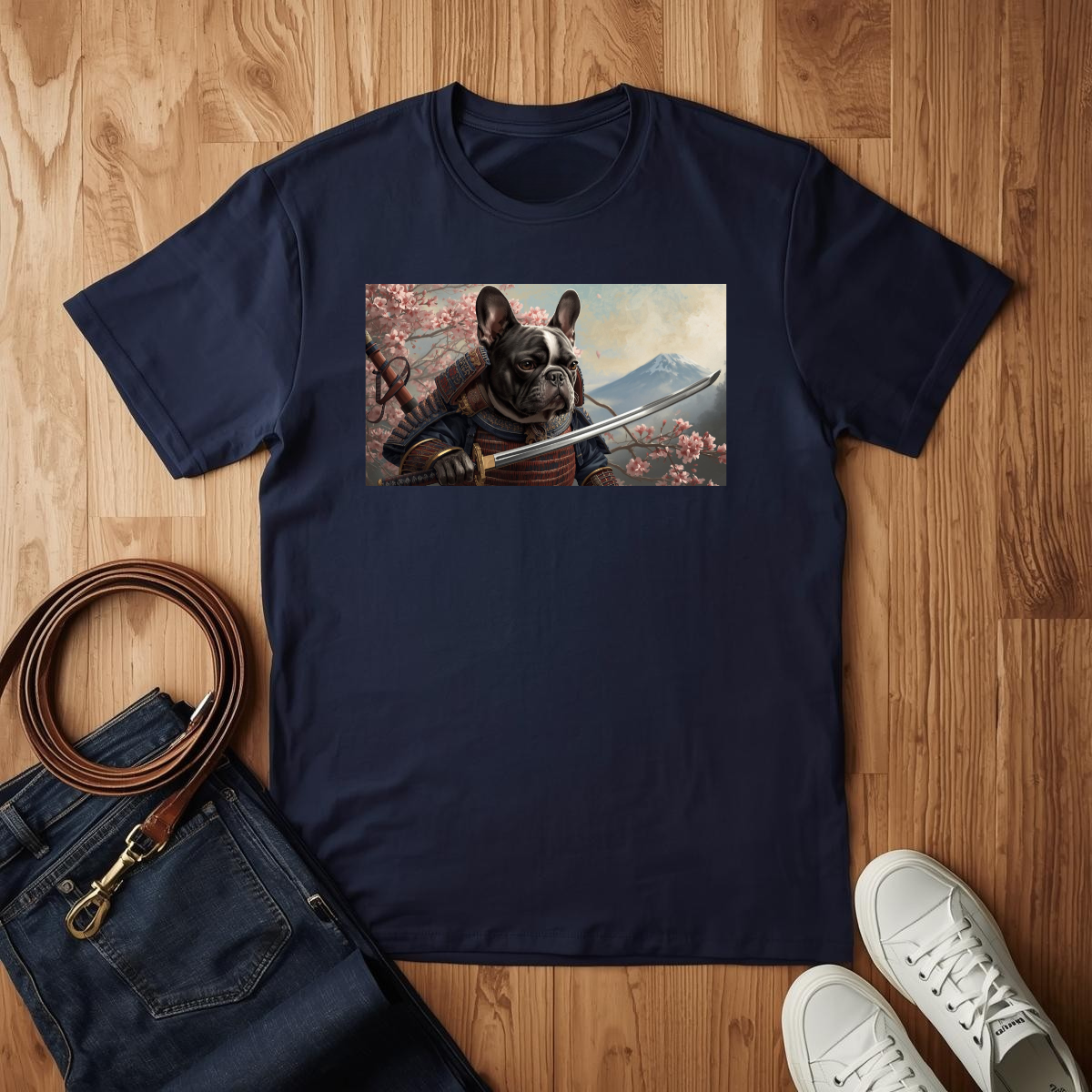Traditional Samurai Frenchie - T-Shirt