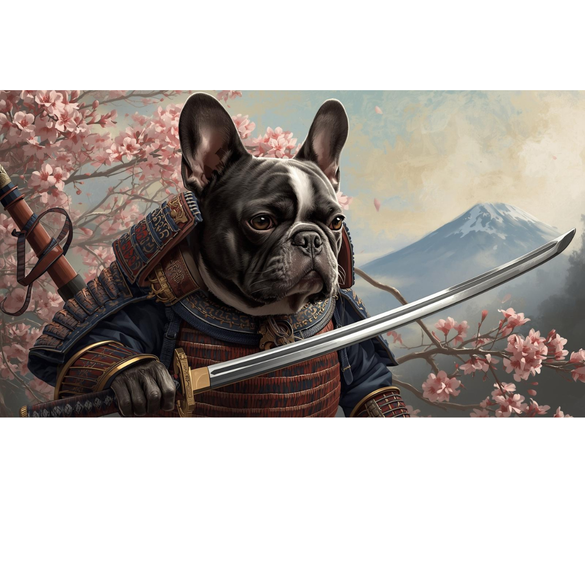 Traditional Samurai Frenchie - T-Shirt