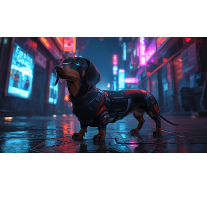 Cyberpunk Dachshund - T-Shirt
