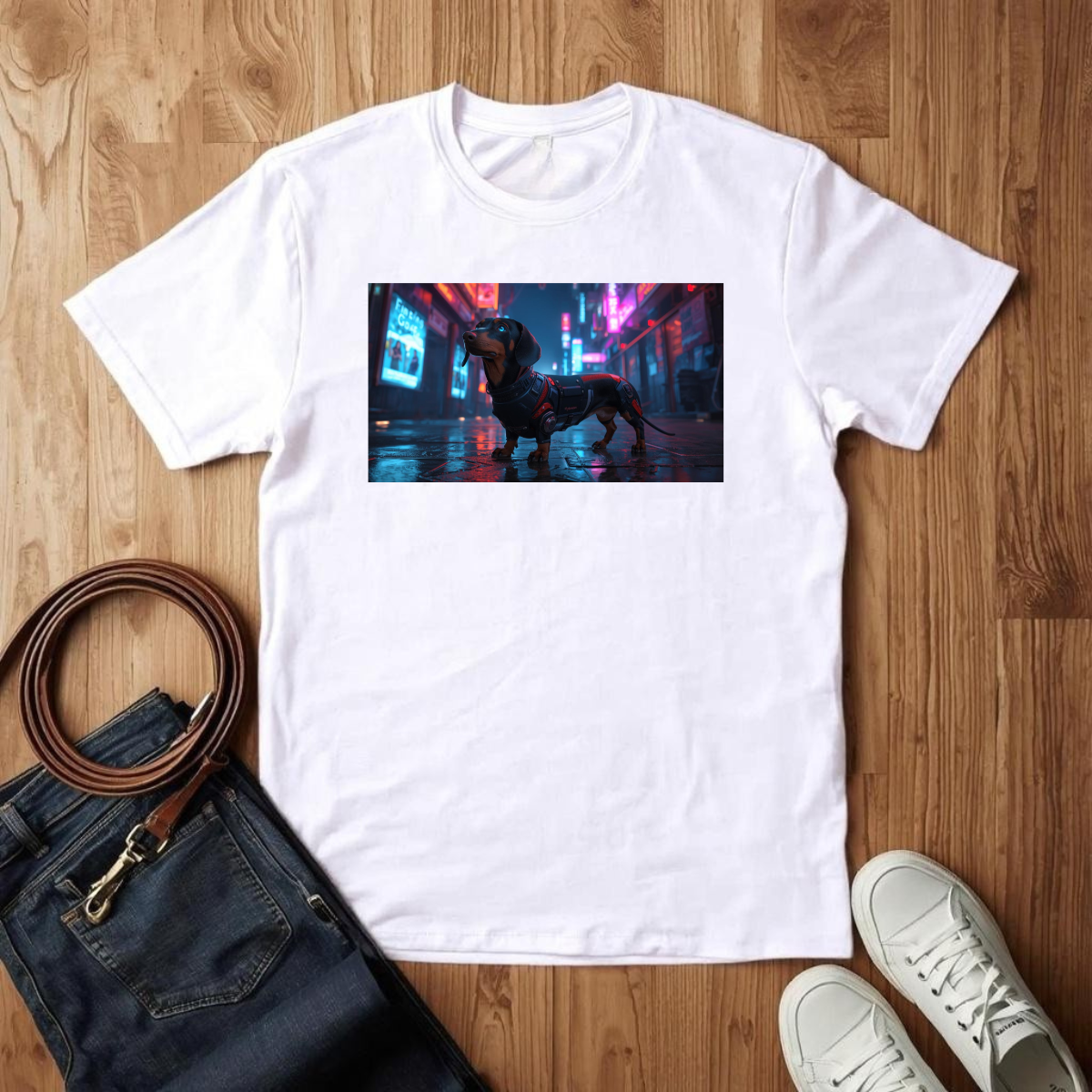 Cyberpunk Dachshund - T-Shirt