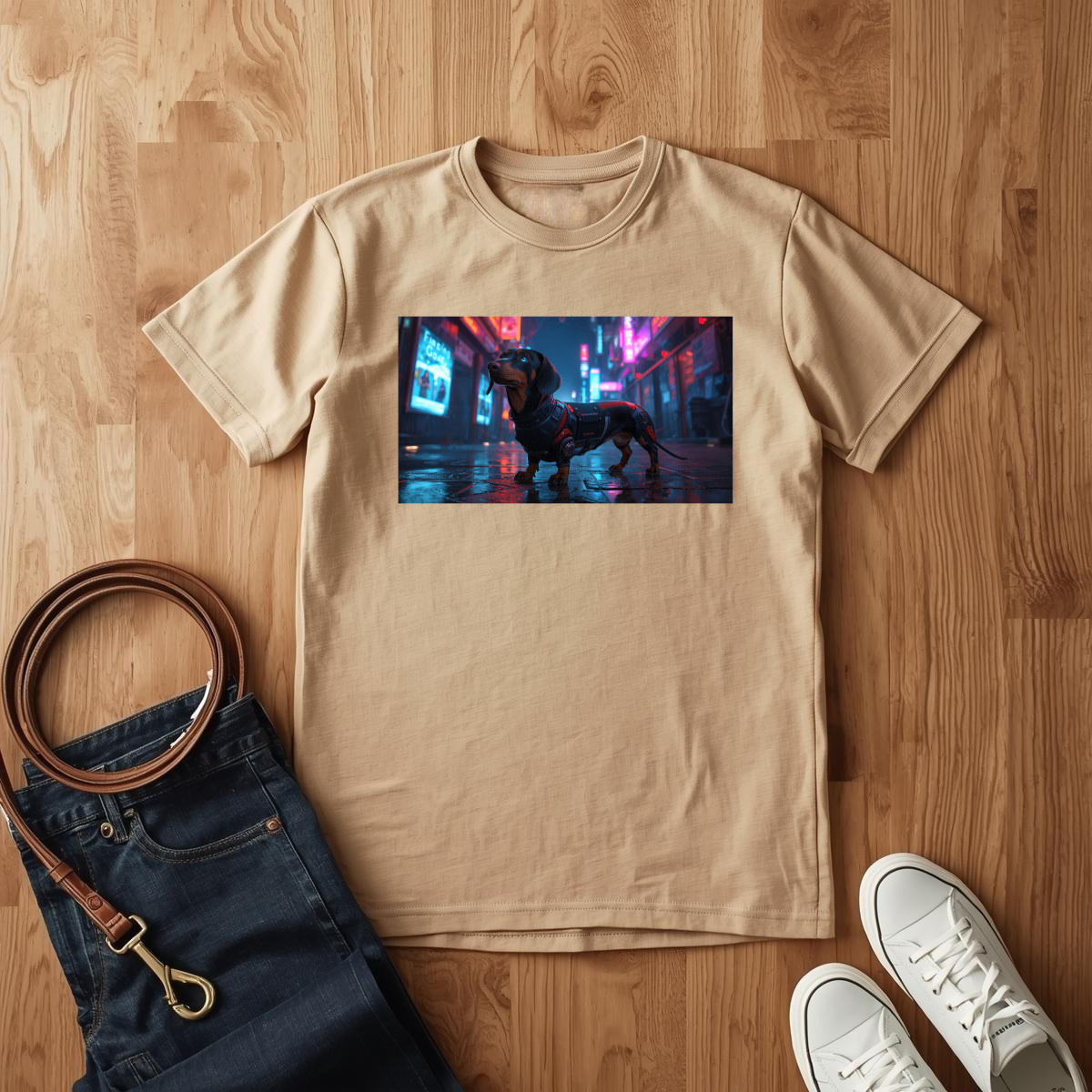 Cyberpunk Dachshund - T-Shirt