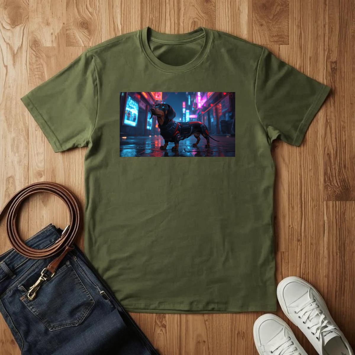 Cyberpunk Dachshund - T-Shirt