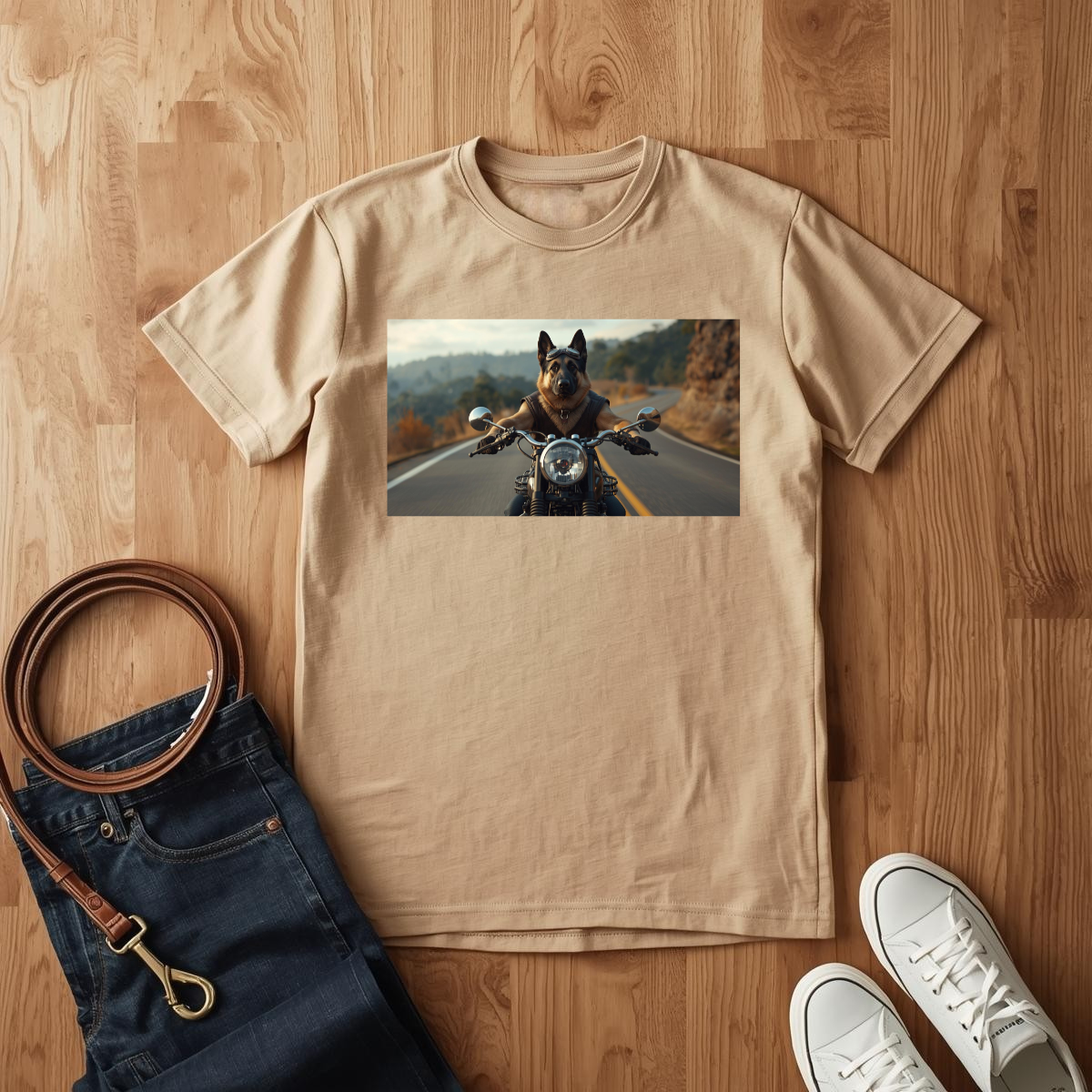 Biker Shepard- T-Shirt